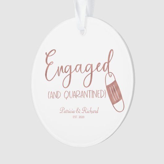 Geëngageerd en gepantserd Verloving Ornament (voorkant)