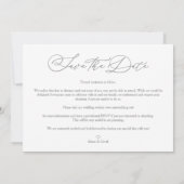 Geëngageerde Chic Romantic Wedding 3 Foto's Collag Save The Date (Achterkant)