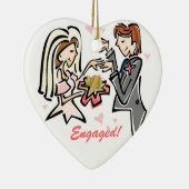 Geëngageerde Gepersonaliseerd weddenschappen Keramisch Ornament (Rechts)