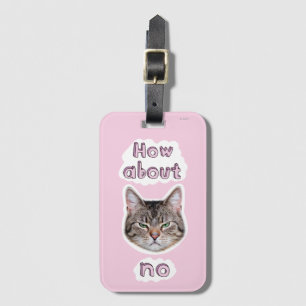 Geërgerde Kat Bagagelabel