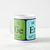 Géert tasse de nom de table périodique (Devant gauche)