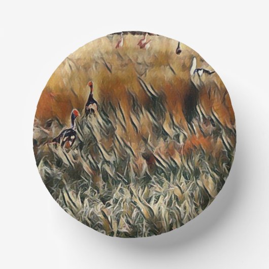 Geese en Duck Roam Art Papieren Kommen (Voorkant)