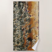 Geese en Duck Roam Art Strandlaken (Voorkant)