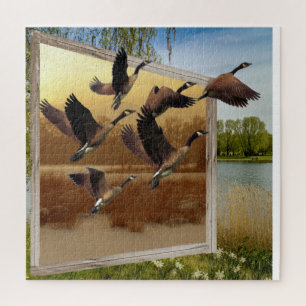 GEESE UIT HET AFBEELDING LEGPUZZEL