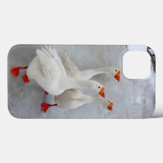 Geese wit Case-Mate iPhone case (Achterkant (horizontaal))