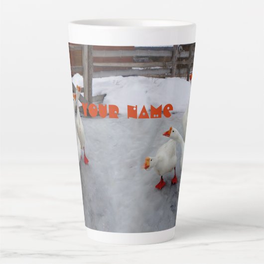 Geese wit latte mok (Voorkant)