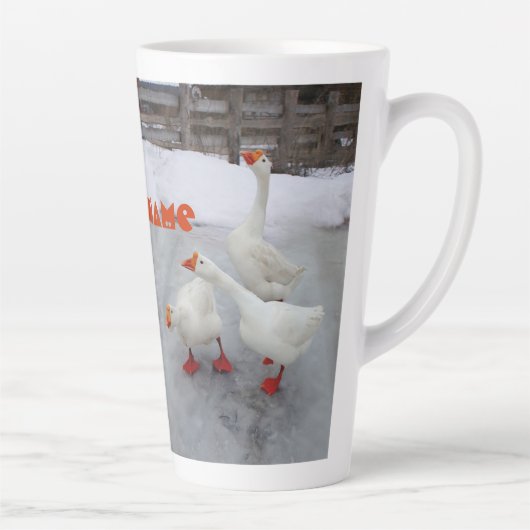 Geese wit latte mok (Rechts)