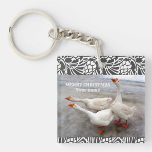 Geese wit   sleutelhanger