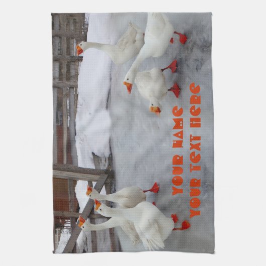 Geese wit theedoek (Verticaal)