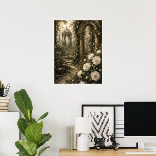 Geest Camellia Sanctuary Vintage Botanische Kunst Poster
