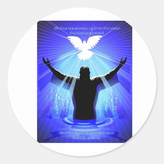 Geest daalt als een duif ronde sticker (Voorkant)