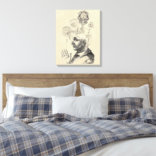 Geest en bewustzijn "Geist und Bewusstsein" Canvas Afdruk (Insitu (Slaapkamer))