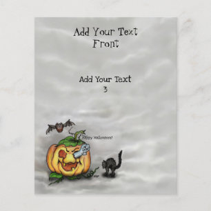 Geest , Kat , Vleermuis en Pompoen , Fijne Hallowe Flyer