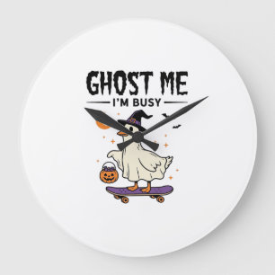 Geest Me Ik Ben Bezig Halloween Gans Skateboard Grote Klok