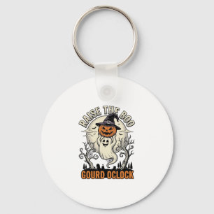 Geest Pompoen Shirt Vintage Halloween Gravure Te Sleutelhanger