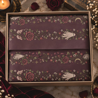 Geest Roos Lint Streep Vintage Halloween Tissuepapier