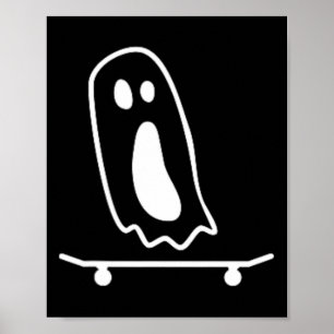 Geest Skateboard Lui Halloween Kostuum Grappige Sk Poster