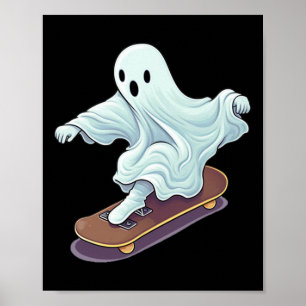 Geest Skateboard Lui Halloween Kostuum Grappige Sk Poster