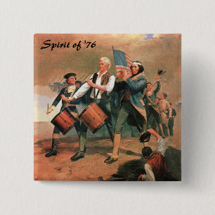 Geest van '76 vierkante button 5,1 cm