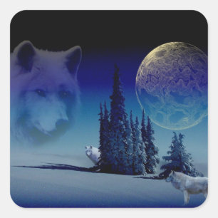 Geest van de Bossen Vierkante Sticker