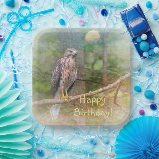 Geest van de Hawk Birthday Papieren Bordje (Feest)