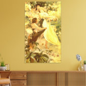 Geest van de Lente van Alphonse Mucha Canvas Afdruk (Insitu (Woonkamer))