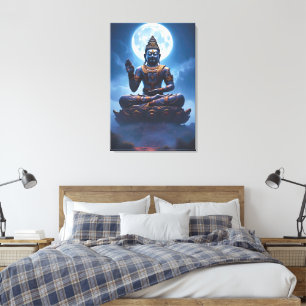 Geest van de Maan over Nusantara Canvas Afdruk