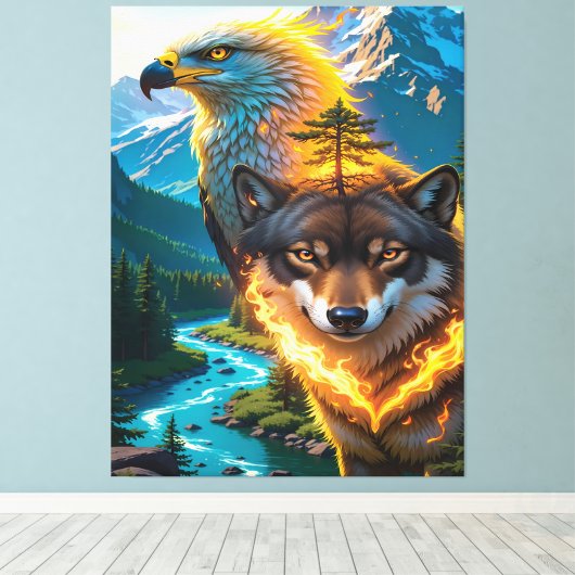Geest van de Wilde Ascendant Canvas Afdruk (Insitu (Houten vloer))