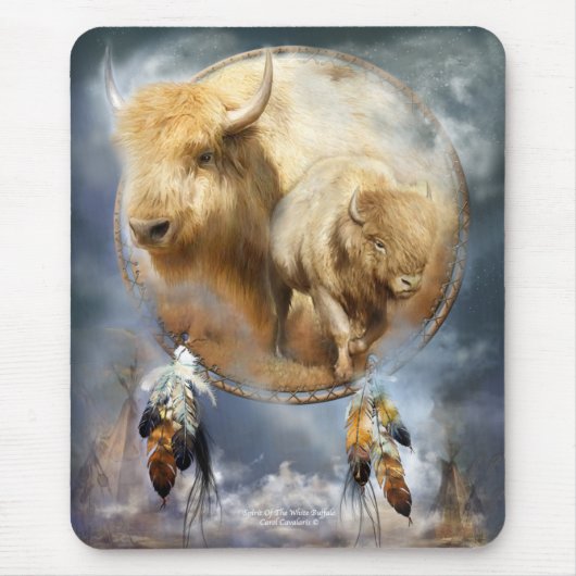 Geest van de witte buffel Mousepad Muismat (Voorkant)