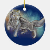 Geest van de Wolf Keramisch Ornament (Achterkant)