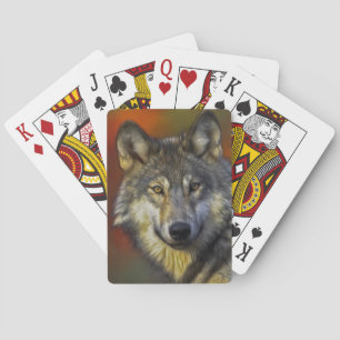 Geest van de Wolf - Theriaanse wolf fotocadeaus Pokerkaarten