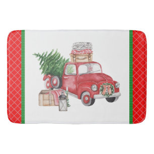 Geest van een landelijke kerstboomstructuur badmat