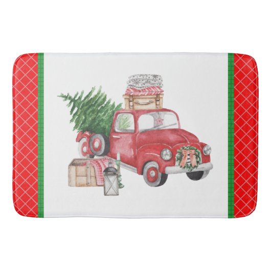 Geest van een landelijke kerstboomstructuur badmat (Voorkant)