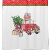 Geest van een landelijke kerstboomstructuur douchegordijn (Voorkant)