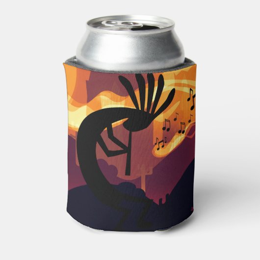 Geest van het landschap Kokopelli-woestijn Blikjeskoeler (Blikje Achterkant)