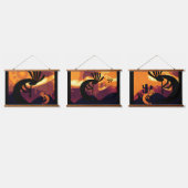 Geest van het landschap Kokopelli-woestijn Hangend Wandkleed (Driedubbel)