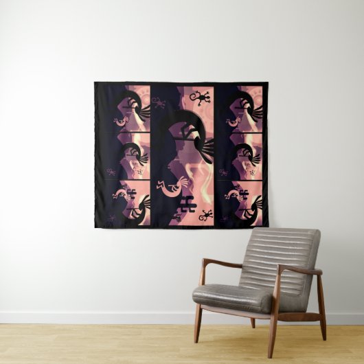 Geest van het landschap van de Kokopelli-woestijn Wandkleed (In Situ (horizontaal))