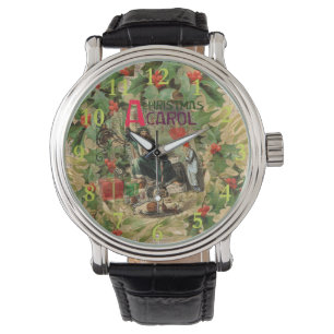 Geest van Kerst Heden Illustratie Scrooge Horloge