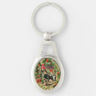 Geest van Kerst Heden Illustratie Scrooge Sleutelhanger
