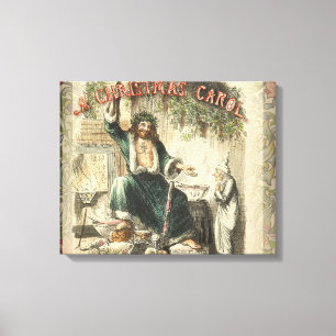 Geest van Kerst Heden Scrooge Canvas Afdruk