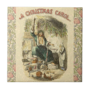 Geest van Kerst Heden Scrooge Tegeltje