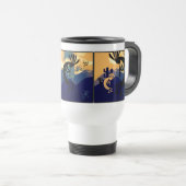 Geest van Kokopelli woestijnlandschap turquoise Reisbeker (Voorkant rechts)