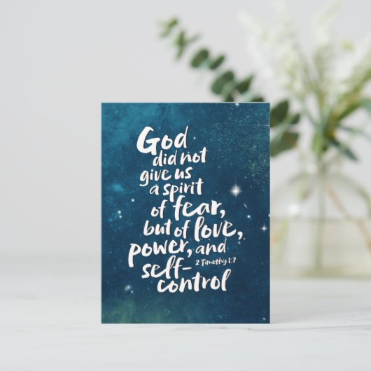 Geest van Liefde GEEN ANGST Christelijk Geloof Feestdagenkaart (Staand voorkant)