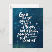 Geest van Liefde GEEN ANGST Christelijk Geloof Feestdagenkaart (Voorkant / Achterkant)