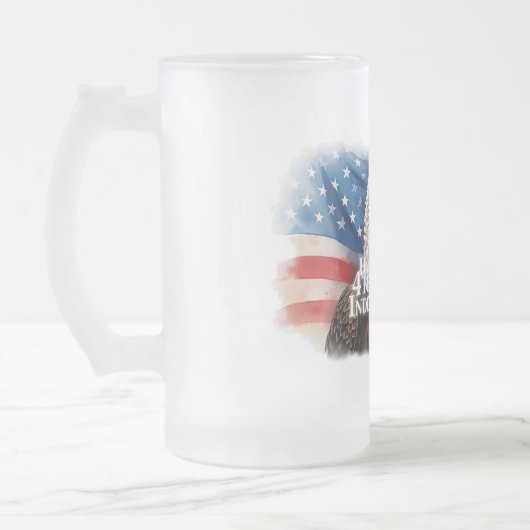 Geest van onafhankelijkheid matglas bierpul (Links)