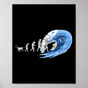 Geest van surfen evolutie van de mens poster