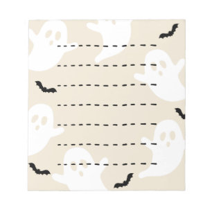 Geest vleermuis gestreepte Halloween blanco Notitieblok