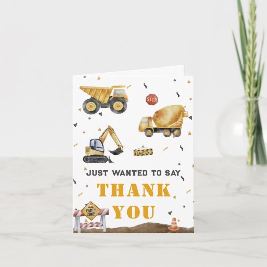 Geestdag van de bouwjongen bedankkaart (Voorkant)