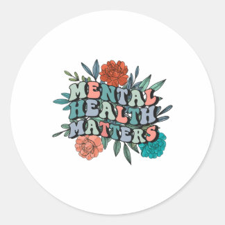 Geestelijk bewustzijn Geestelijke gezondheidsprobl Ronde Sticker