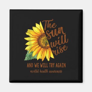 Geestelijk gezondheidsbewustzijn Zonnebloem Zon za Magneet